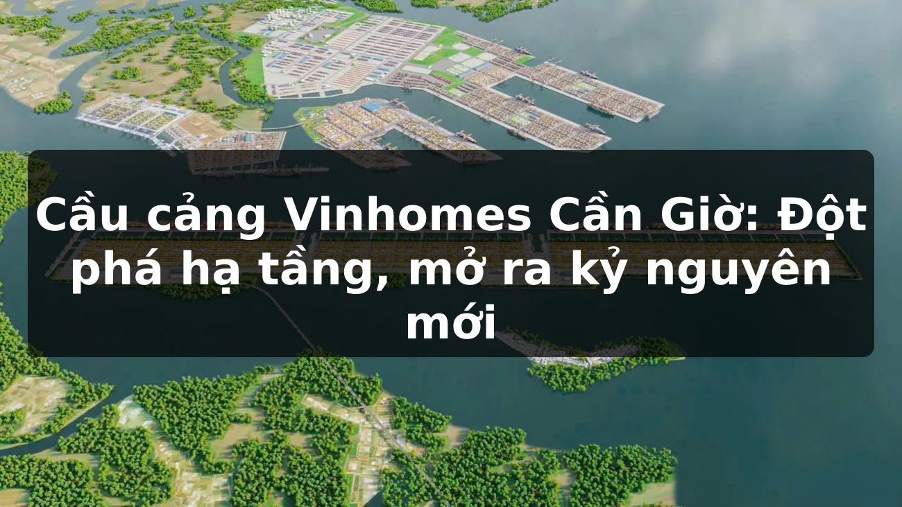 Cầu cảng Vinhomes Cần Giờ: Đột phá hạ tầng, mở ra kỷ nguyên mới