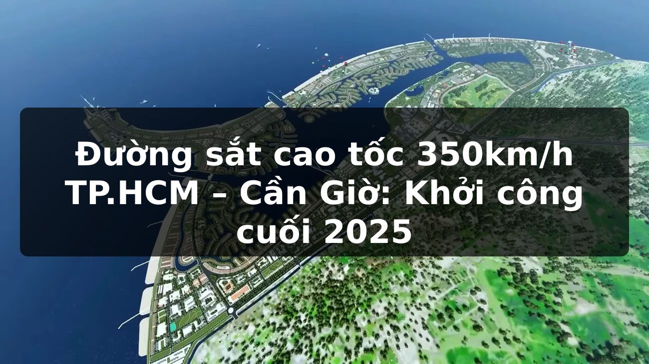 Đường sắt cao tốc 350km/h TP.HCM – Cần Giờ: Khởi công cuối 2025