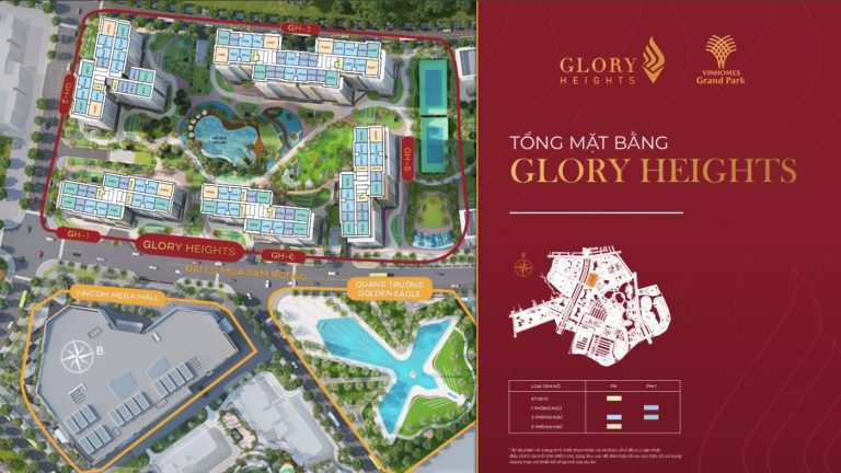 Mặt bằng Glory Heights: Thiết kế tối ưu, không gian sống thoáng đãng
