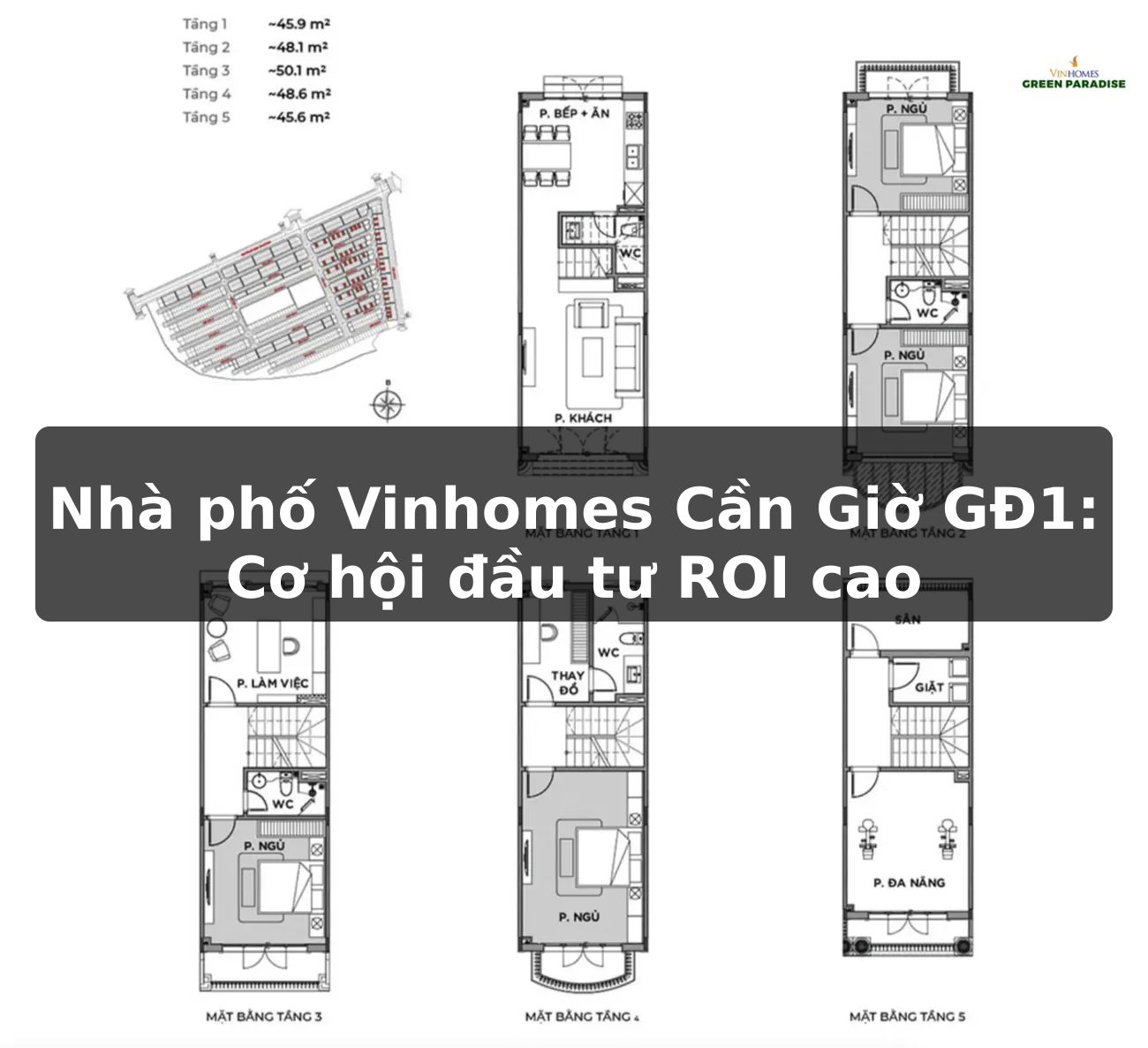Nhà phố Vinhomes Cần Giờ GĐ1: Cơ hội đầu tư ROI cao
