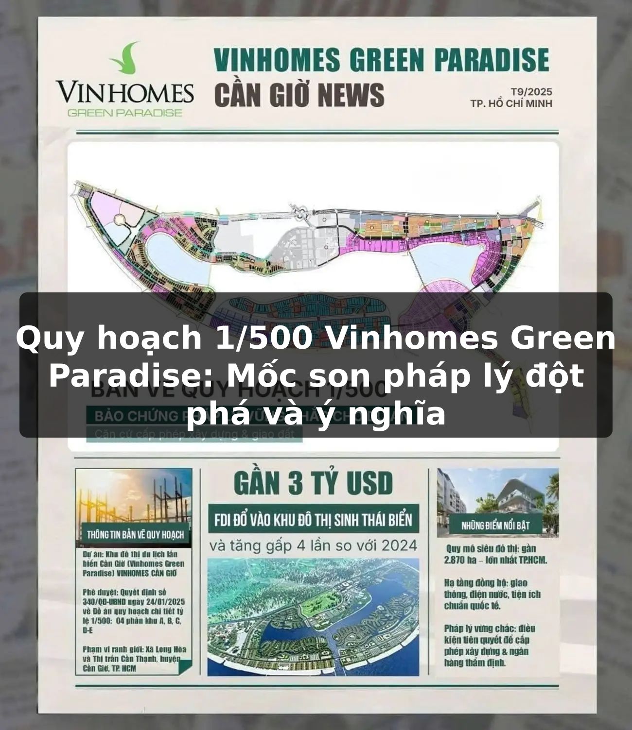 Quy hoạch 1/500 Vinhomes Green Paradise: Mốc son pháp lý đột phá và ý nghĩa