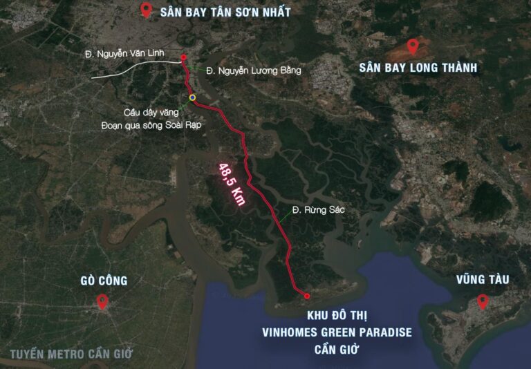Vinhomes Green Paradise đưa Cần Giờ thành điểm kết nối giao thông thuận tiện